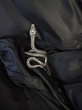 Sterling-Style Silver Snake Wrap Ring